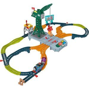 Thomas & Friends Motorized Train Set, Talking Cranky Delivery Set, Talking
